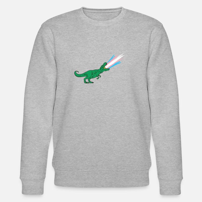 Drapeau transgenre LGBTQ - Dinosaures - Sweat bio CHANGER Stanley/Stella Unisexe - gris chiné