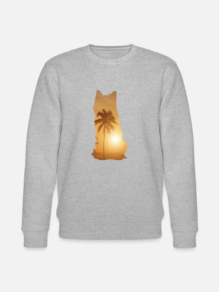 Sommerstrand - Australischer Schäferhund - Stanley/Stella Unisex Bio-Sweatshirt CHANGER  - Grau meliert