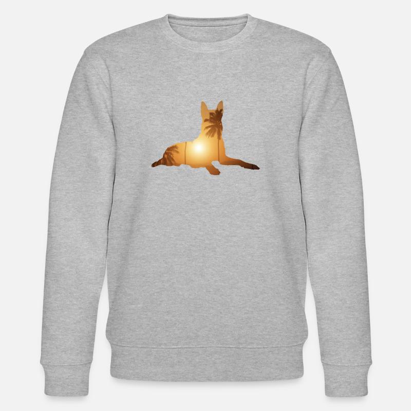 Sommerstrand - Belgischer Hirte - Stanley/Stella Unisex Bio-Sweatshirt CHANGER  - Grau meliert