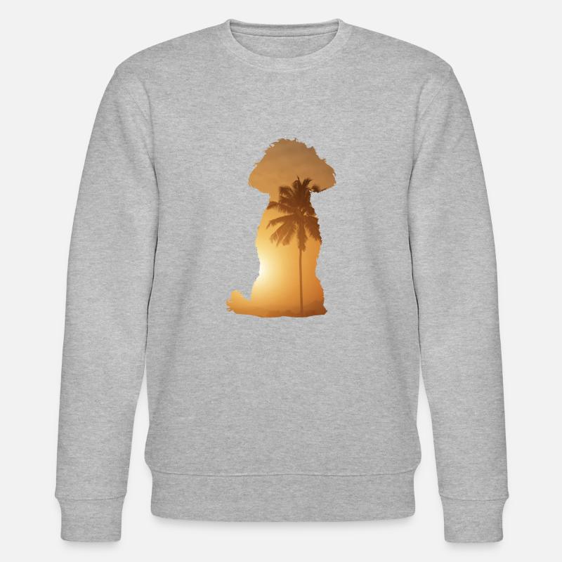 Plage d’été - Caniche - Sweat bio CHANGER Stanley/Stella Unisexe - gris chiné