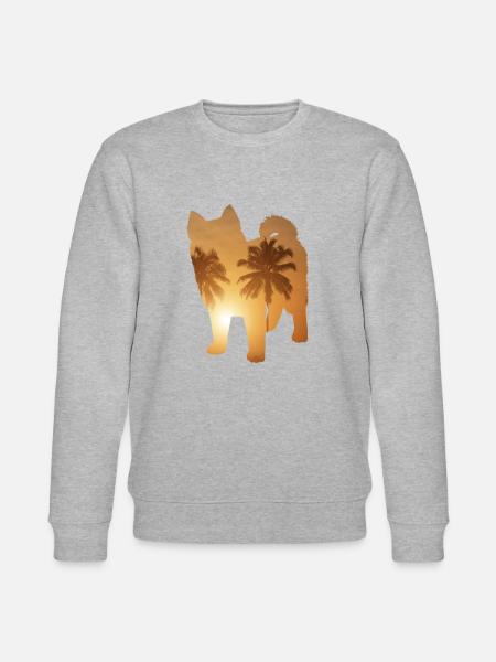 Summer beach - Pomsky - Stanley/Stella CHANGER Unisex Organic Sweatshirt - heather grey