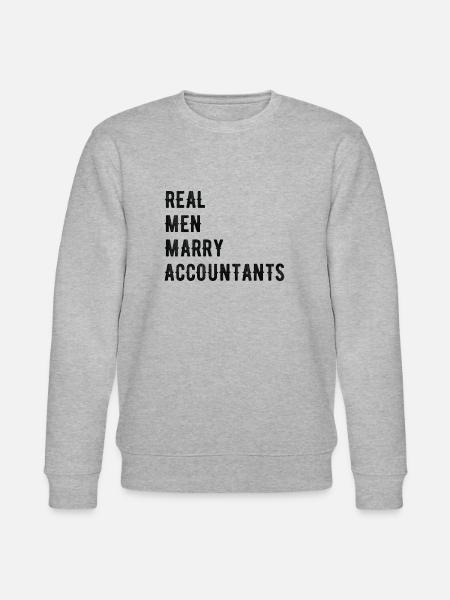 Echte Männer Heiraten Buchhalter - Stanley/Stella Unisex Bio-Sweatshirt CHANGER  - Grau meliert