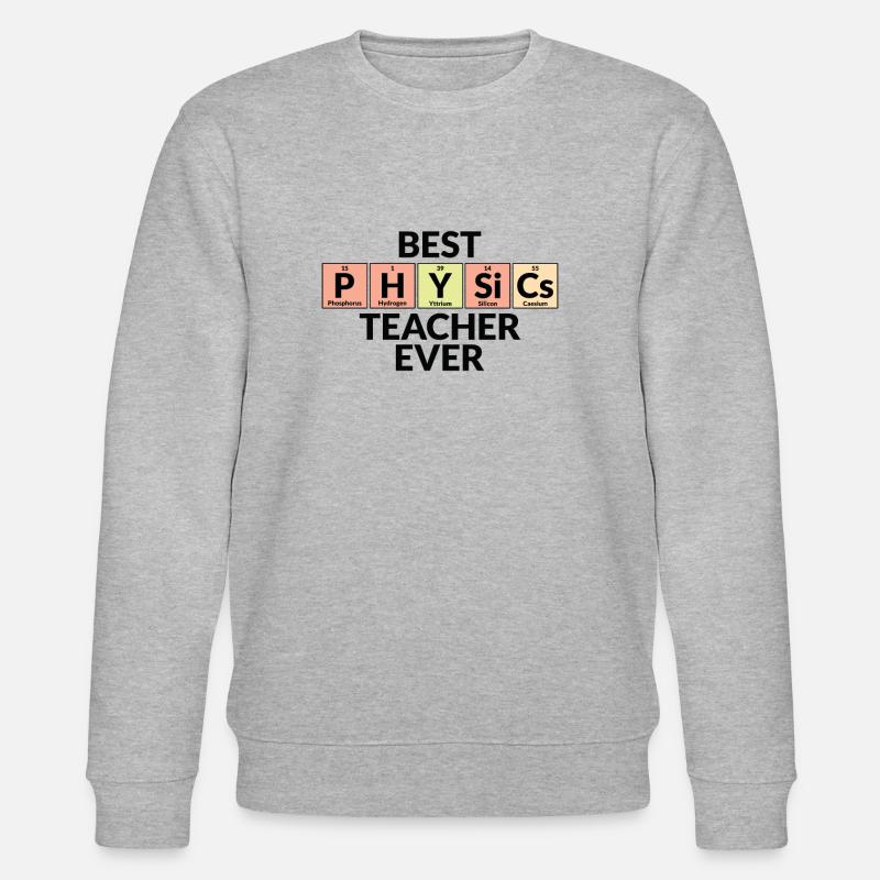 Bester Physiklehrer Aller Zeiten - Stanley/Stella Unisex Bio-Sweatshirt CHANGER - Grau meliert