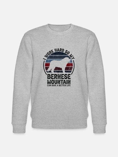 Arbeit Hart - Retro Bernse Mountain - Stanley/Stella CHANGER Unisex Organic Sweatshirt - heather grey