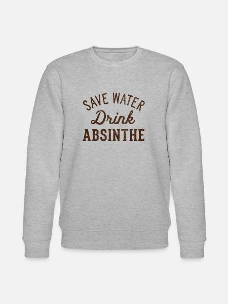Save water, drink absinthe - Stanley/Stella CHANGER Unisex Organic Sweatshirt - heather grey
