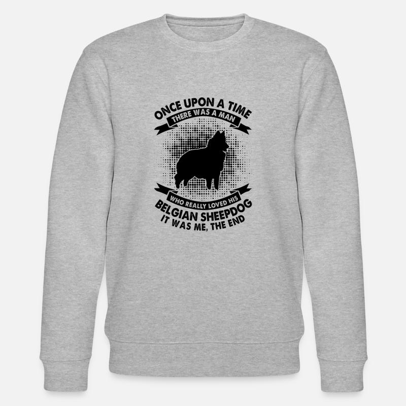 Es War Einmal - Belgischer Schäferhund - Stanley/Stella Unisex Bio-Sweatshirt CHANGER - Grau meliert