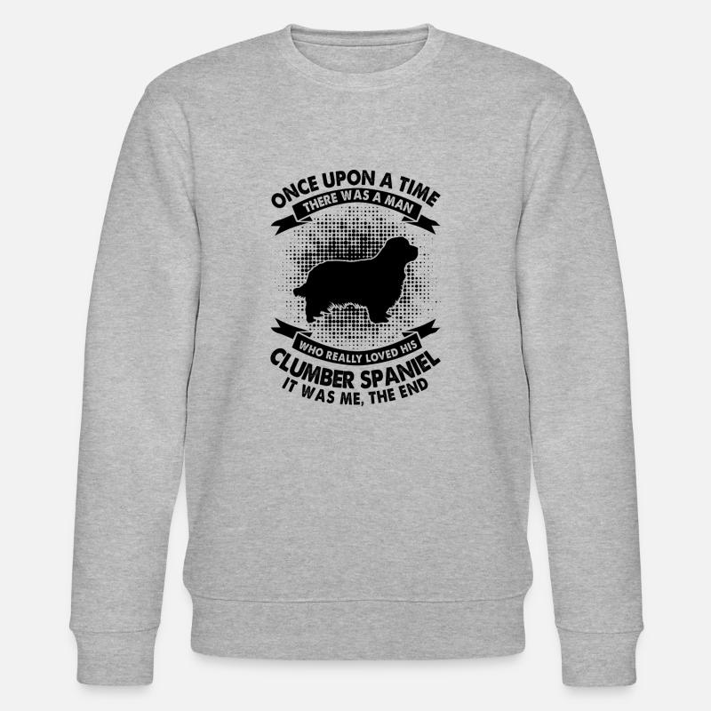 Once time - Clumber Spaniel - Stanley/Stella CHANGER Unisex Organic Sweatshirt - heather grey