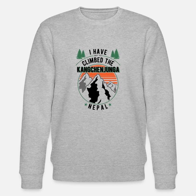 Wanderer - Kletterer Wanderwanderung Kangchenjunga - Stanley/Stella Unisex Bio-Sweatshirt CHANGER  - Grau meliert