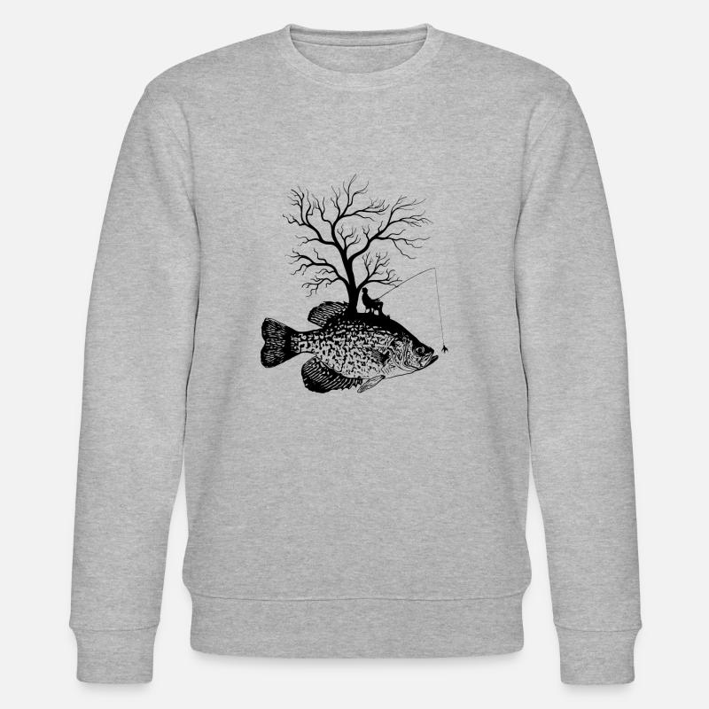 Arbre graphique - Poissons -Crappies - Sweat bio CHANGER Stanley/Stella Unisexe - gris chiné