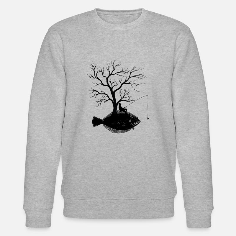 Grafikbaum - Fischfluss - Stanley/Stella Unisex Bio-Sweatshirt CHANGER  - Grau meliert