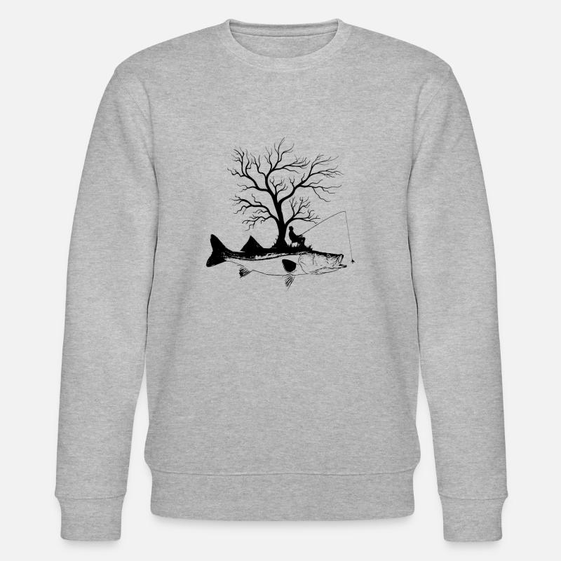 Arbre graphique - Fish Snook - Sweat bio CHANGER Stanley/Stella Unisexe - gris chiné