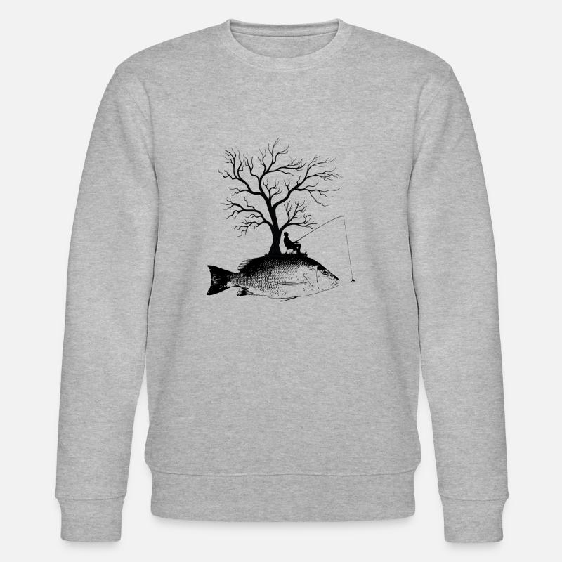 Graphic Tree - Fish Snapper - Stanley/Stella CHANGER Unisex Organic Sweatshirt - heather grey