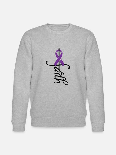 Ribbon Epilepsy Awareness - Stanley/Stella CHANGER Unisex Organic Sweatshirt - heather grey