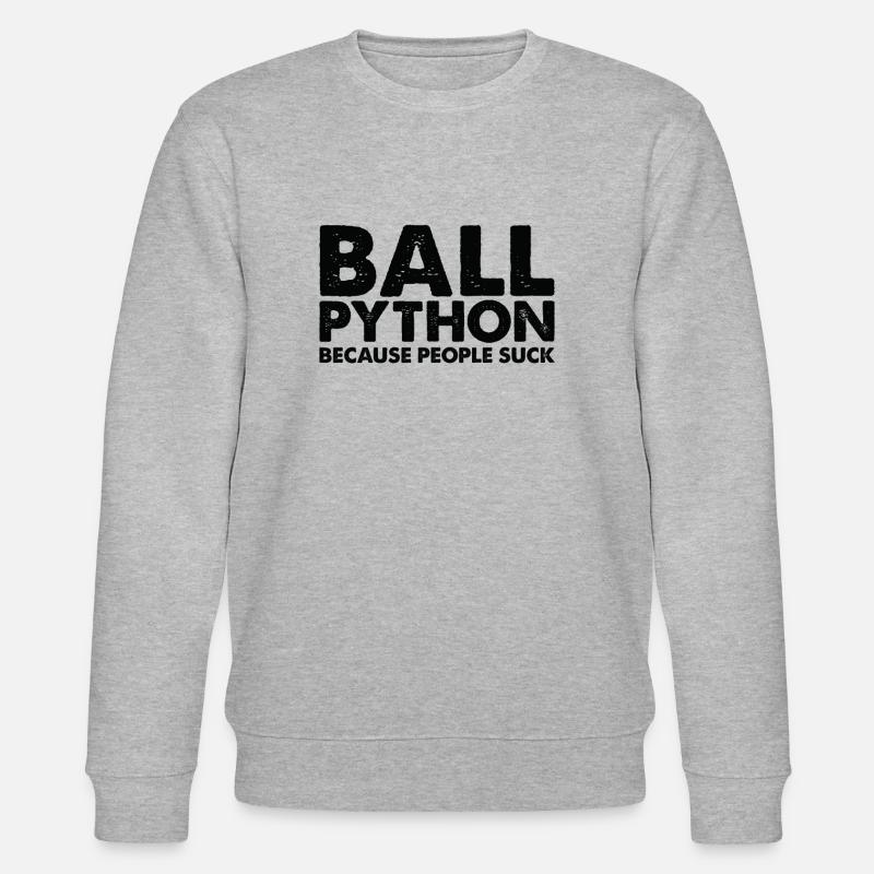 People suck king python snake - Stanley/Stella CHANGER Unisex Organic Sweatshirt - heather grey