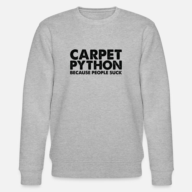 People suck carpet python snake - Stanley/Stella CHANGER Unisex Organic Sweatshirt - heather grey