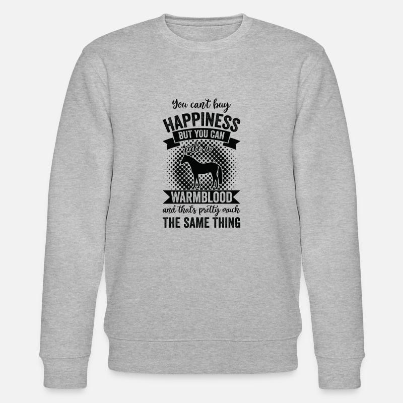 Reiten - Warmblut Pferd - Stanley/Stella Unisex Bio-Sweatshirt CHANGER  - Grau meliert