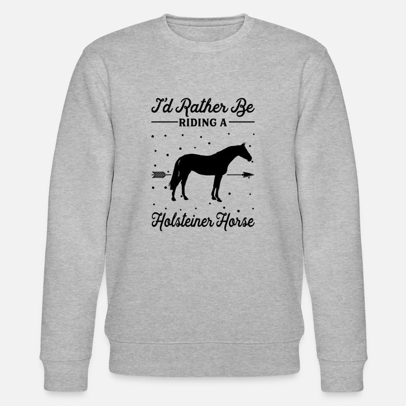 Monter un cheval Holsteiner - Sweat bio CHANGER Stanley/Stella Unisexe - gris chiné