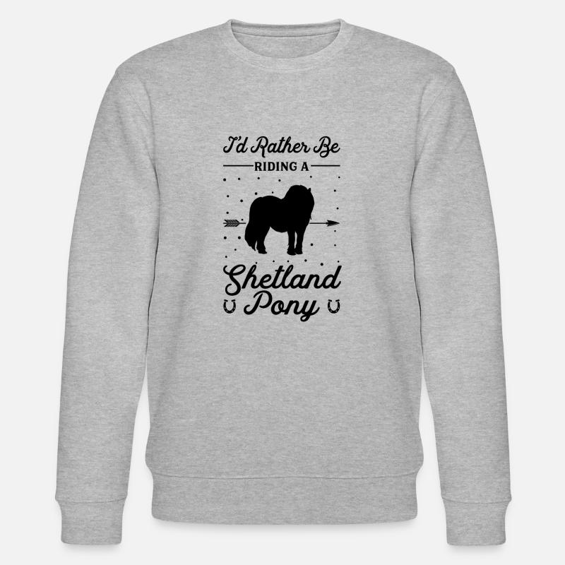 Chevaucher un poney Shetland - Sweat bio CHANGER Stanley/Stella Unisexe - gris chiné