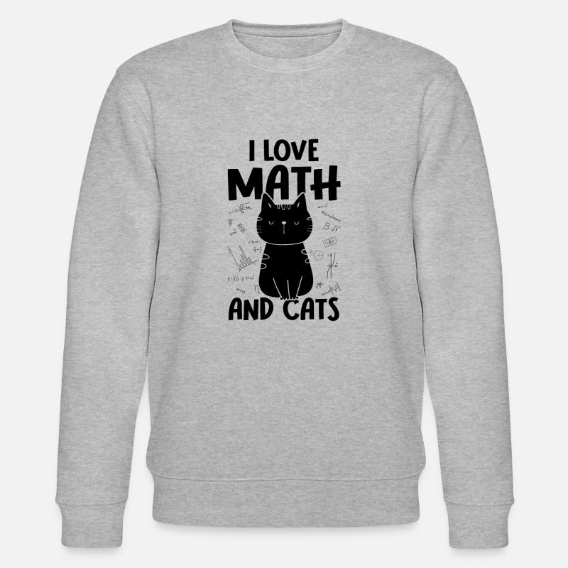 J’aime les chats - Math - Sweat bio CHANGER Stanley/Stella Unisexe - gris chiné