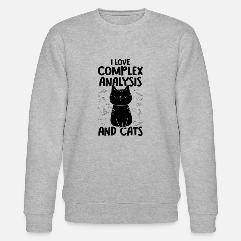 Ich Liebe Katzen - Komplexe Analyse - Stanley/Stella Unisex Bio-Sweatshirt CHANGER  - Grau meliert