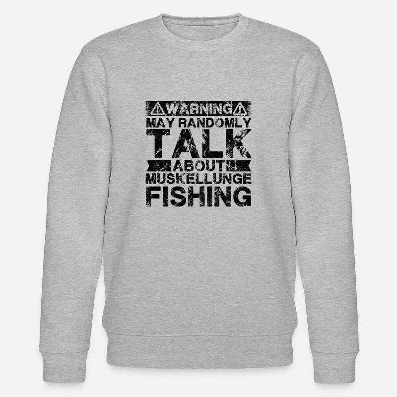 Fischen - Muskellunge Fisch - Stanley/Stella Unisex Bio-Sweatshirt CHANGER  - Grau meliert