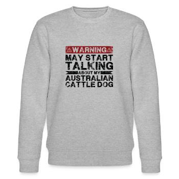 Parlez de Australian Cattle Dog - Sweat bio CHANGER Stanley/Stella Unisexe - gris chiné - Devant - Nik (191cm) & Marisol (170cm)