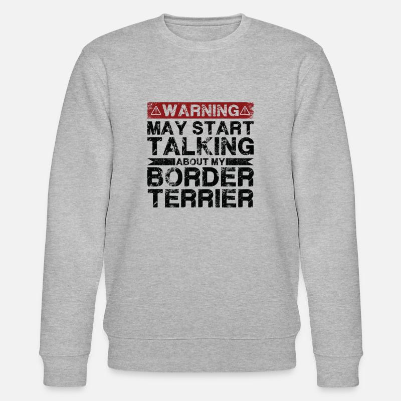 Apropos Border Terrier - Stanley/Stella Unisex Bio-Sweatshirt CHANGER  - Grau meliert