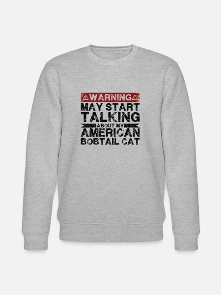 Apropos American Bobtail Cat - Stanley/Stella Unisex Bio-Sweatshirt CHANGER  - Grau meliert