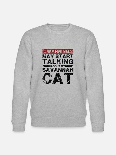 Talk about Savannah Cat - Stanley/Stella CHANGER Unisex Organic Sweatshirt - heather grey