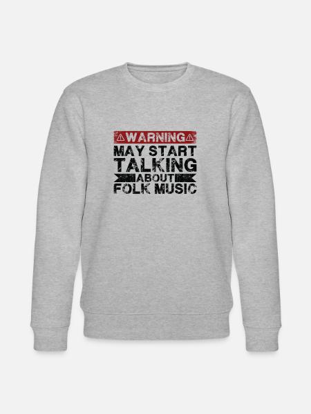 Talking about folk music - Stanley/Stella CHANGER Unisex Organic Sweatshirt - heather grey