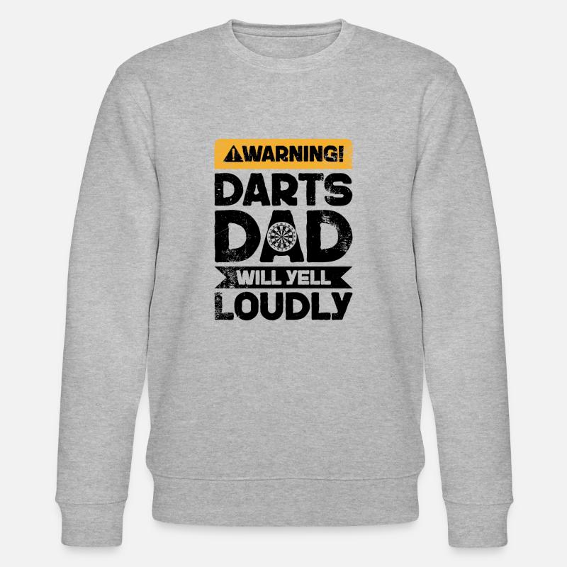 Warnschrei - Darts Dad - Stanley/Stella Unisex Bio-Sweatshirt CHANGER  - Grau meliert