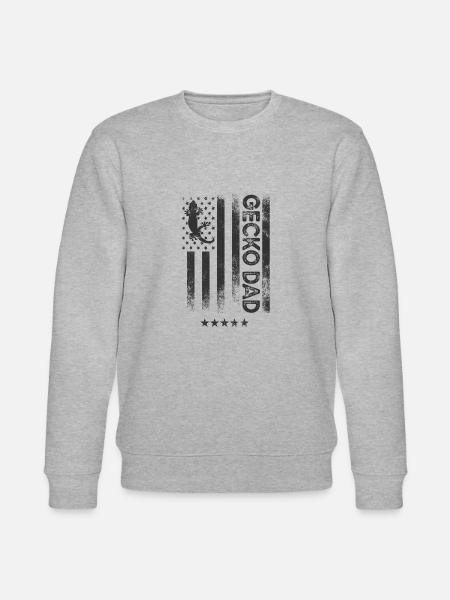 Drapeau américain - Gecko-Dad - Sweat bio CHANGER Stanley/Stella Unisexe - gris chiné
