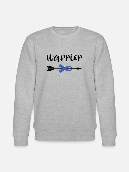 Warrior Ribbon as Awareness - Stanley/Stella CHANGER Unisex Organic Sweatshirt - heather grey