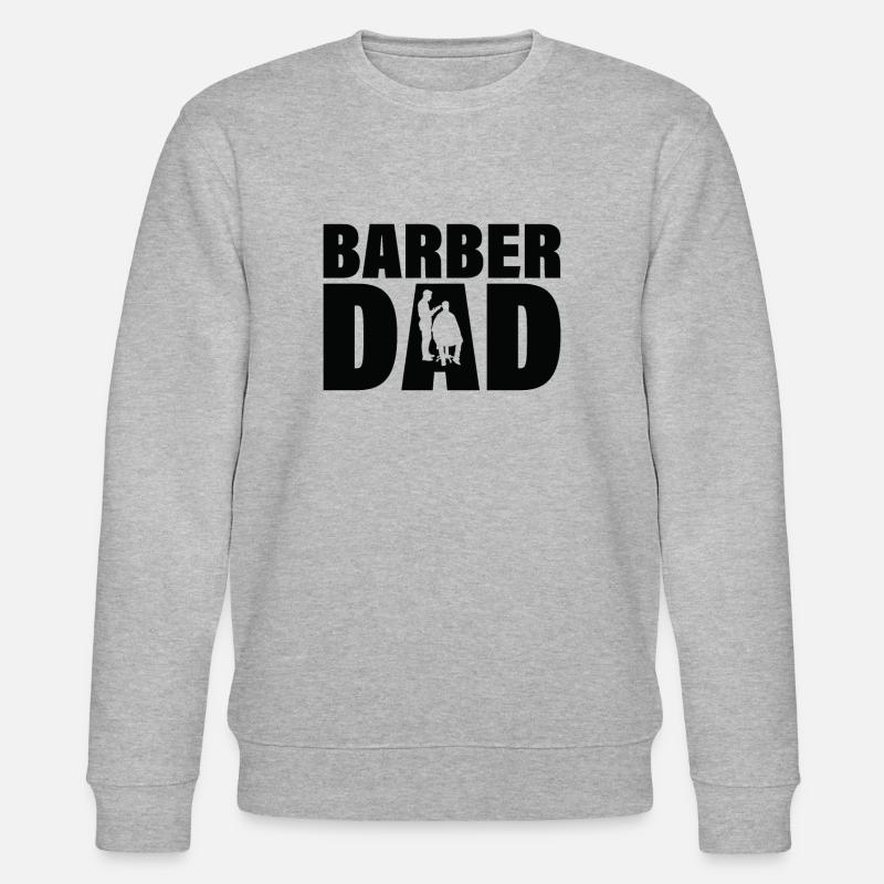Job - Barber Dad - Stanley/Stella Unisex Bio-Sweatshirt CHANGER - Grau meliert