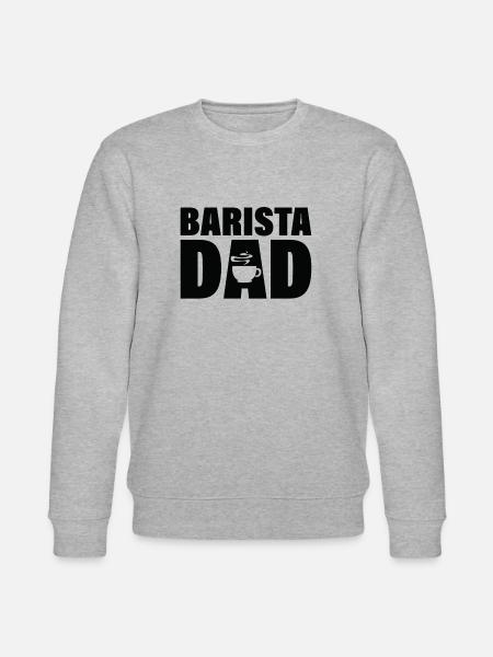Job - Barista Dad - Stanley/Stella Unisex Bio-Sweatshirt CHANGER  - Grau meliert