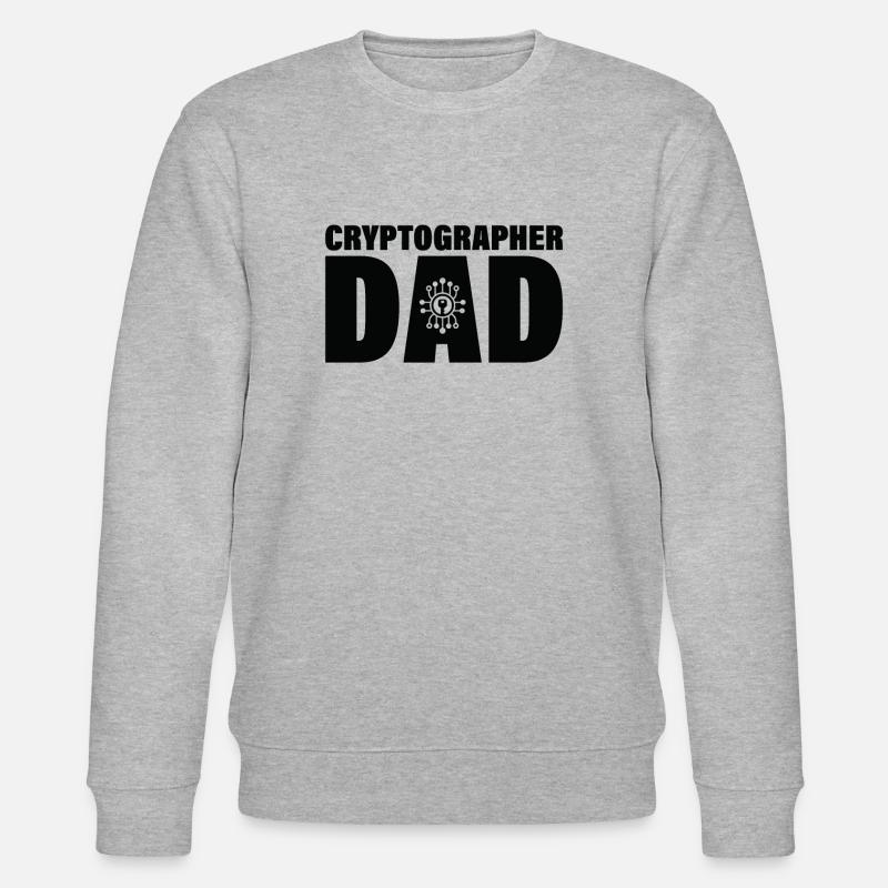 Job - Kryptograph Dad - Stanley/Stella Unisex Bio-Sweatshirt CHANGER  - Grau meliert