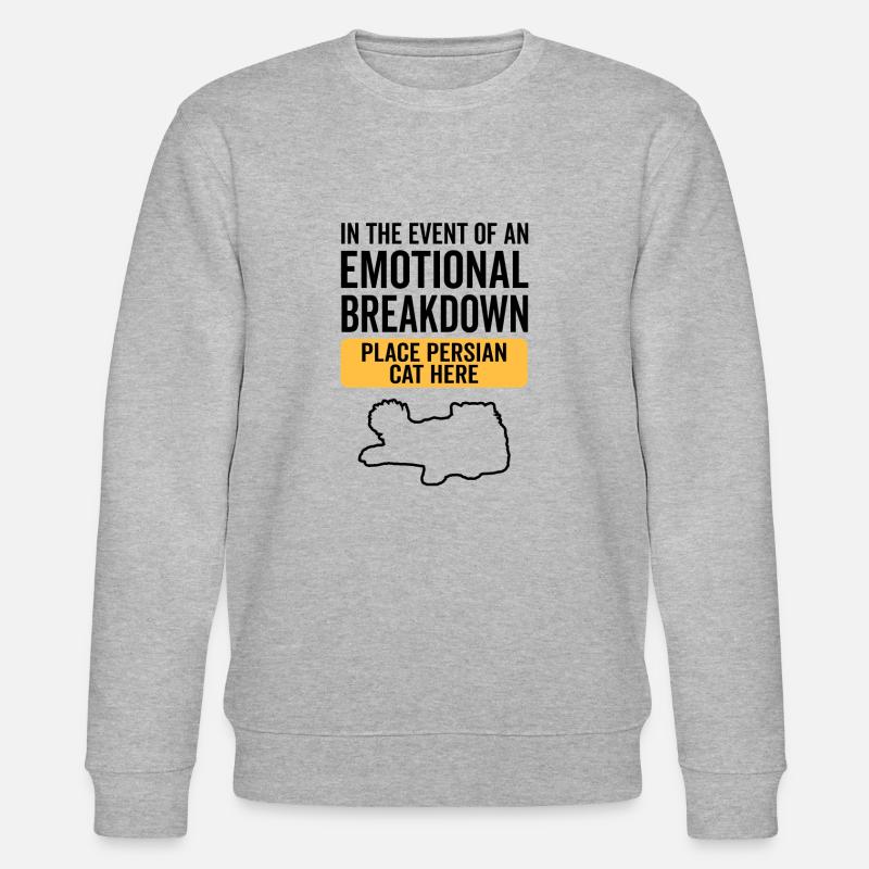 Émotionnel - Chat persan - Sweat bio CHANGER Stanley/Stella Unisexe - gris chiné