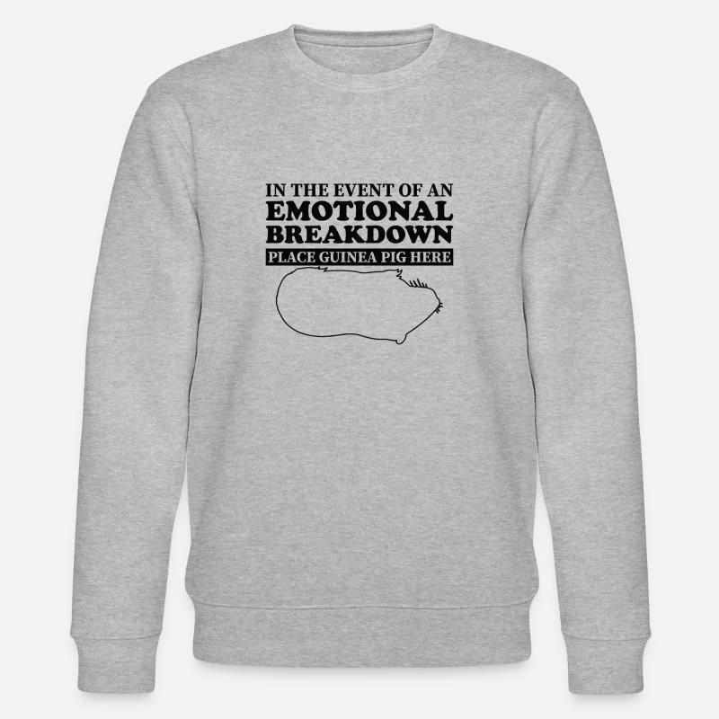Émotionnel - Papa Mama Cochon d’Inde - Sweat bio CHANGER Stanley/Stella Unisexe - gris chiné