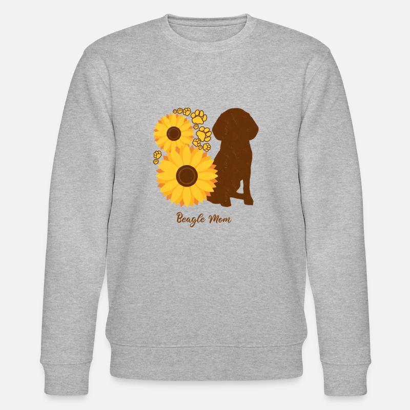 Sonnenblumenmutter - Beagle - Stanley/Stella Unisex Bio-Sweatshirt CHANGER  - Grau meliert