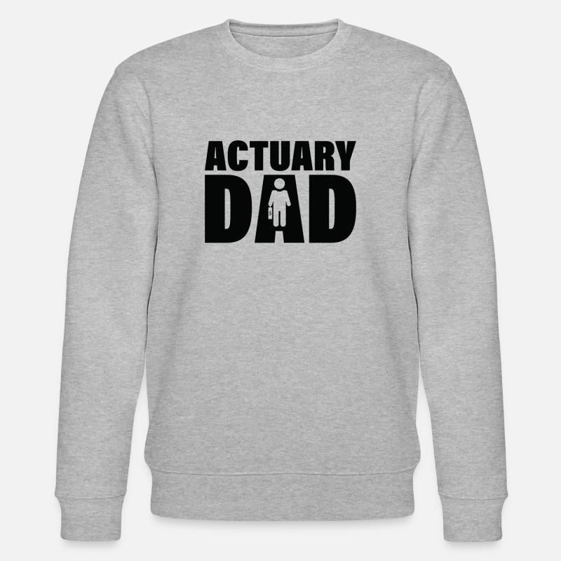 Job - Actuary Dad - Stanley/Stella Unisex Bio-Sweatshirt CHANGER - Grau meliert