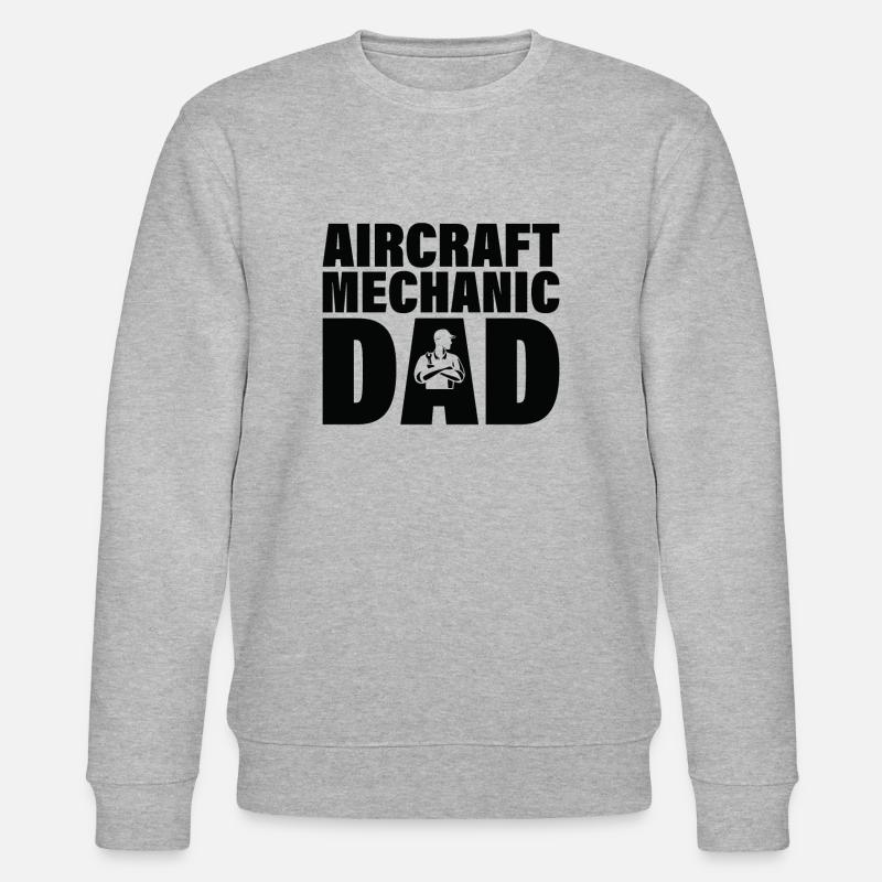 Job - Flugzeugmechaniker-Vater - Stanley/Stella Unisex Bio-Sweatshirt CHANGER  - Grau meliert
