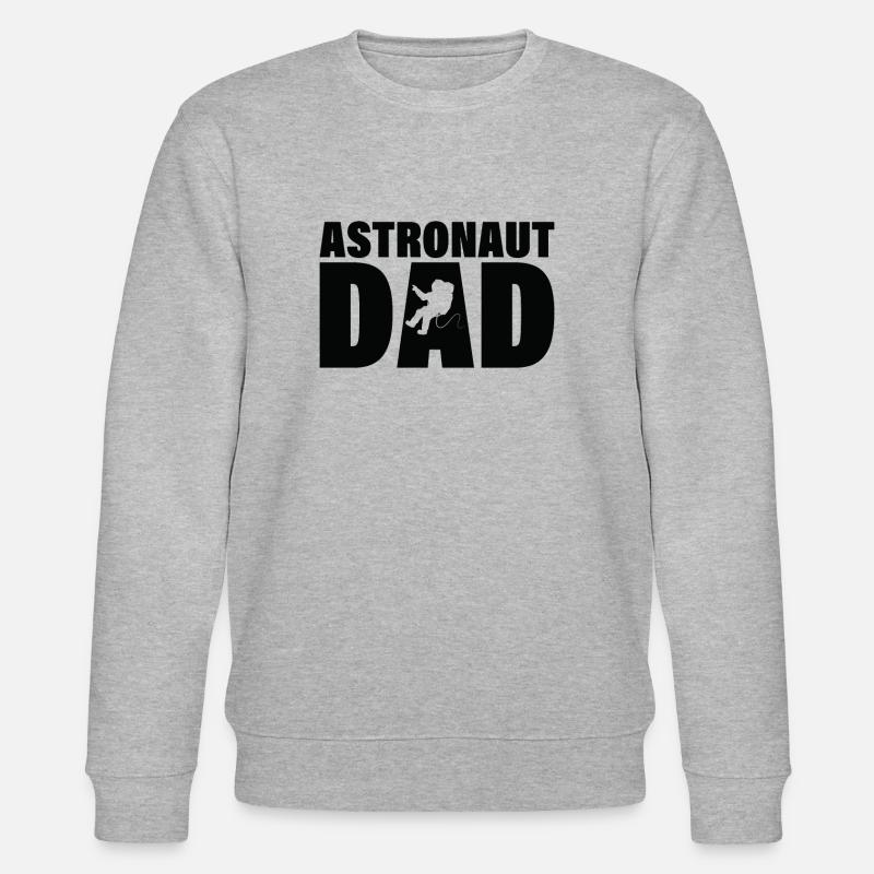 Job - Astronaut Papa - Stanley/Stella Unisex Bio-Sweatshirt CHANGER  - Grau meliert