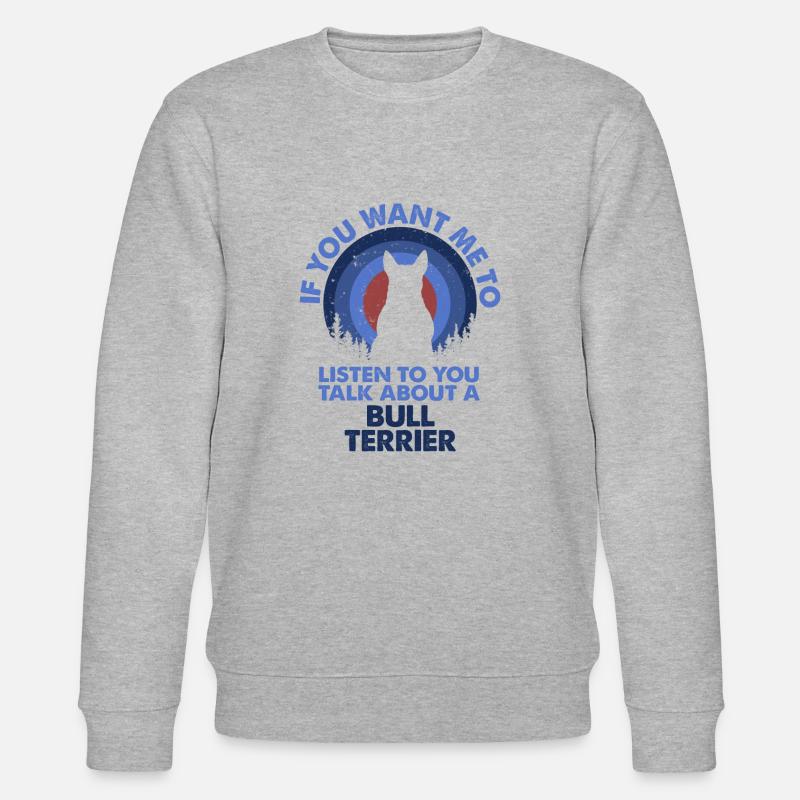 Sprechen Sie Über Hundebullen -Terrier - Stanley/Stella Unisex Bio-Sweatshirt CHANGER  - Grau meliert