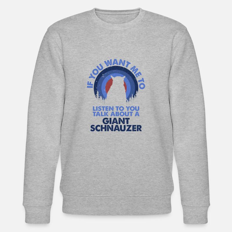 Parlez du chien Schnauzer Géant - Sweat bio CHANGER Stanley/Stella Unisexe - gris chiné