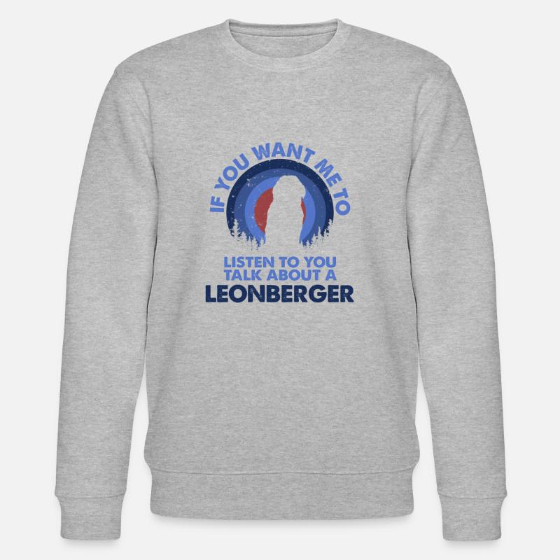 Sprechen Sie Über Hund Leonberger - Stanley/Stella Unisex Bio-Sweatshirt CHANGER  - Grau meliert