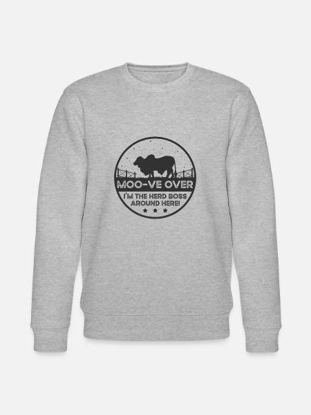 Moo -ve About Cow - Brahman - Stanley/Stella CHANGER Unisex Organic Sweatshirt - heather grey