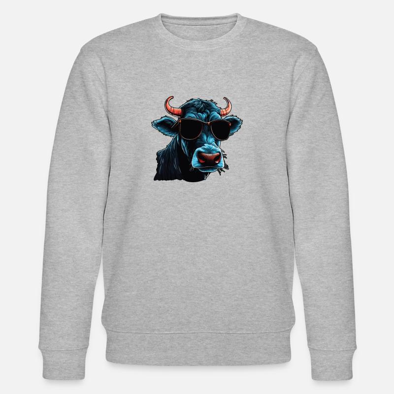 Papa Mama Sonnenbrille - Brangus - Stanley/Stella Unisex Bio-Sweatshirt CHANGER - Grau meliert