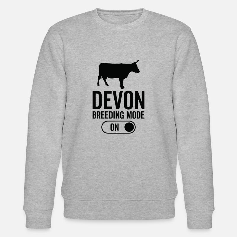 Cow breeding mode on - Devon - Stanley/Stella CHANGER Unisex Organic Sweatshirt - heather grey