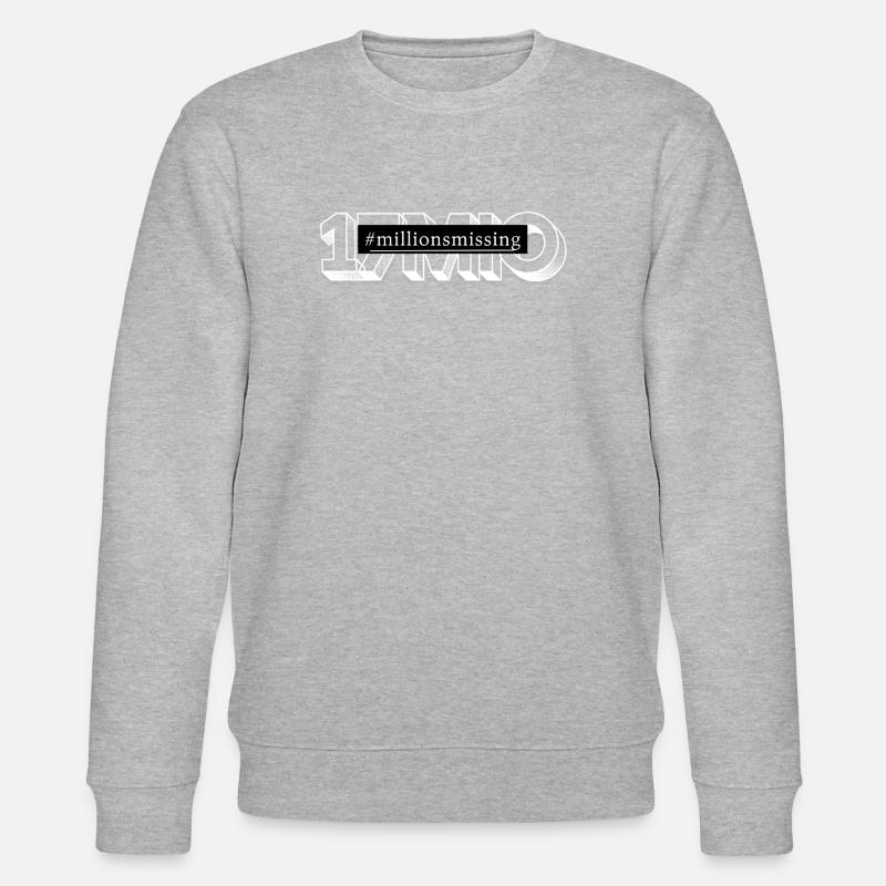 ME/CFS millionsmissing white - Stanley/Stella Unisex Bio-Sweatshirt CHANGER  - Grau meliert