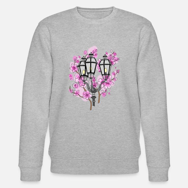 Cherry Blossom Lantern - Stanley/Stella Unisex Bio-Sweatshirt CHANGER  - Grau meliert